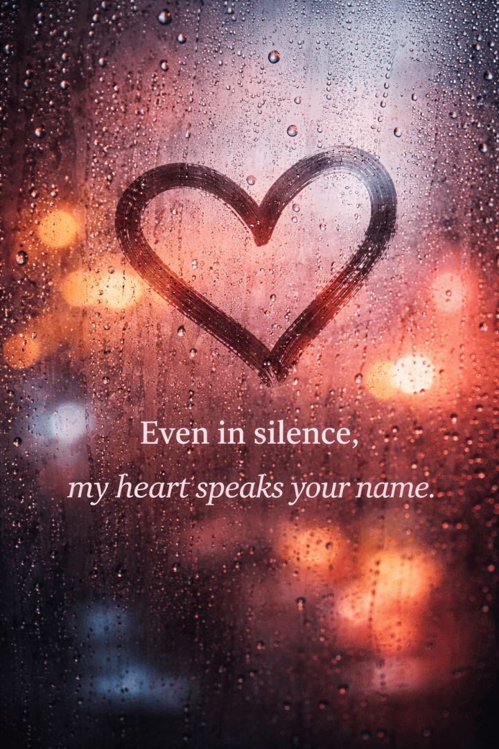 Heartfelt moment on a rainy window wallpaper
