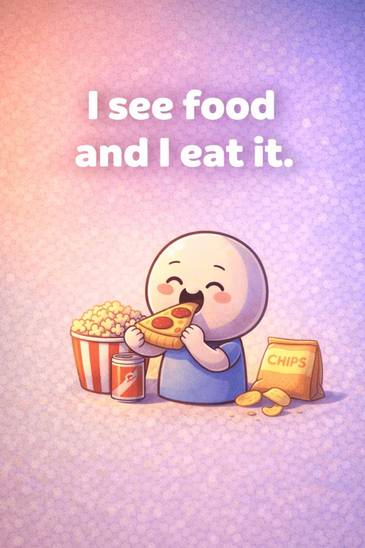 I see food, I eat it wallpaper