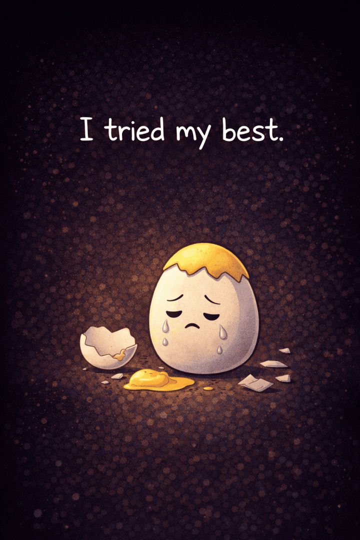 I tried my best, egg. wallpaper