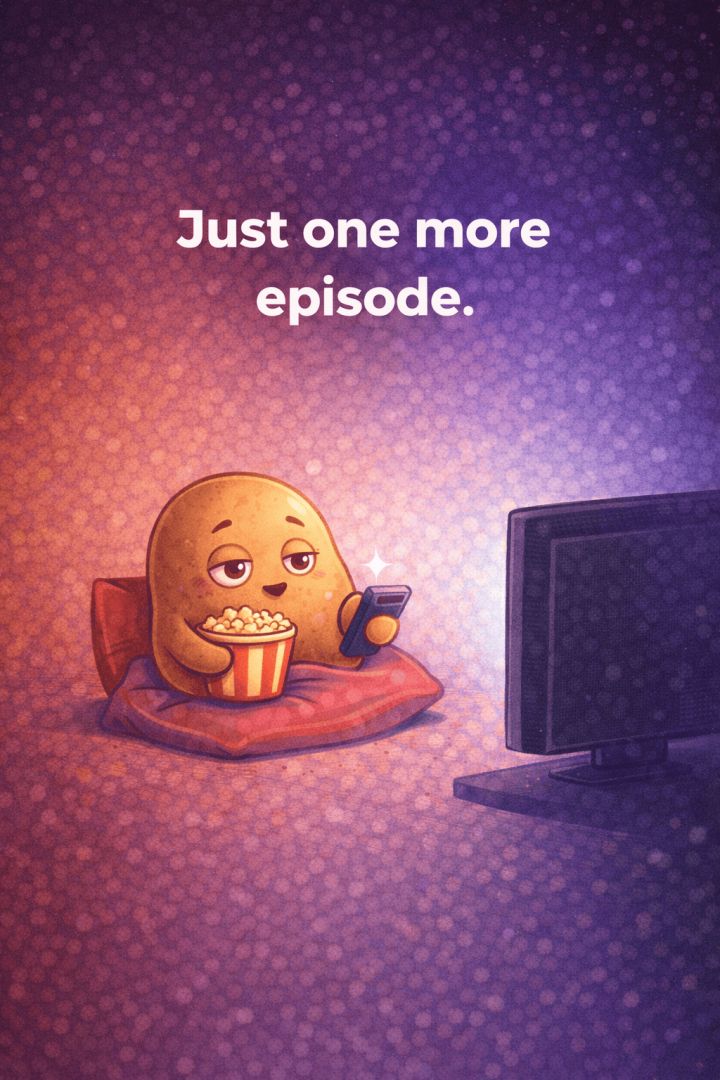 Just one more episode with popcorn wallpaper