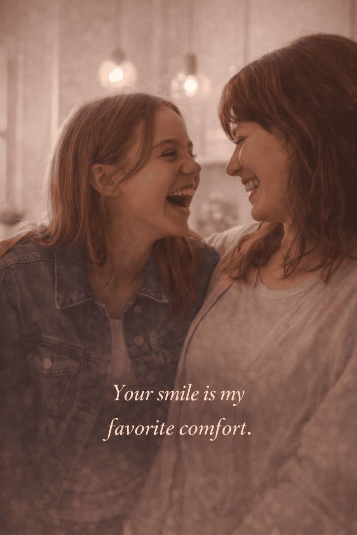 Laughing together in the kitchen love wallpaper