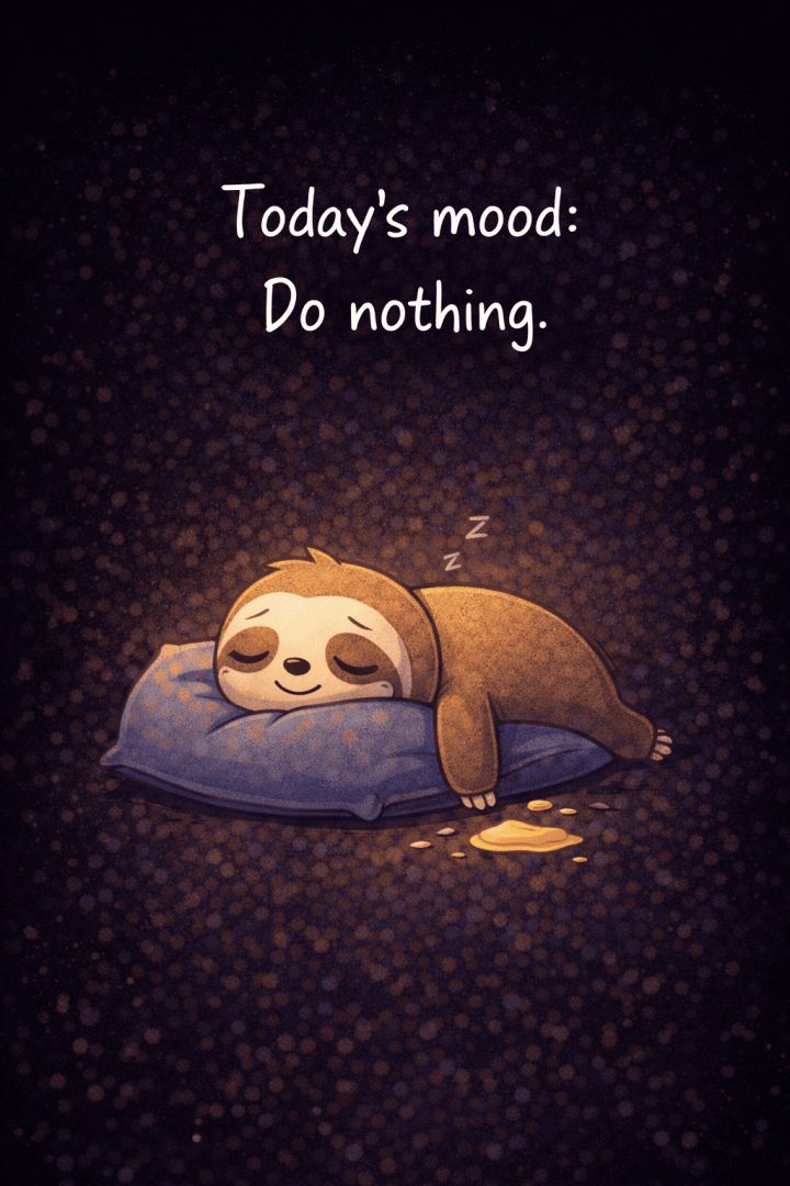 Lazy sloth vibes on a pillow wallpaper