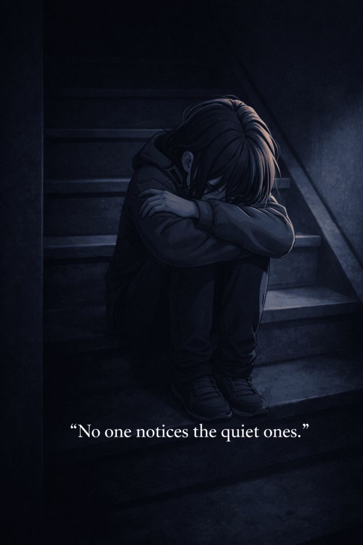 Lonely moments in the shadows sad wallpaper