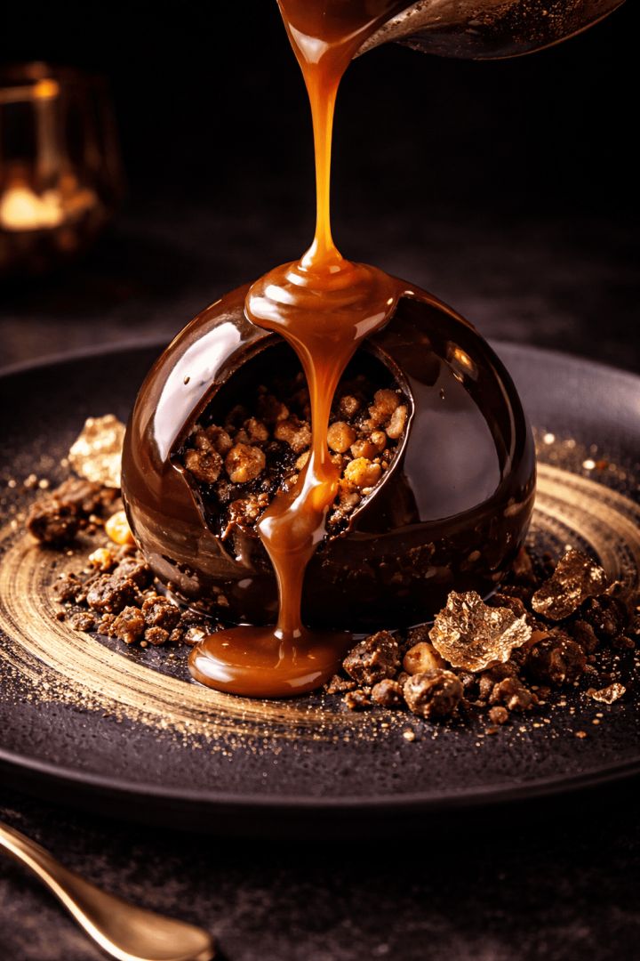 Melting chocolate and caramel allure wallpaper