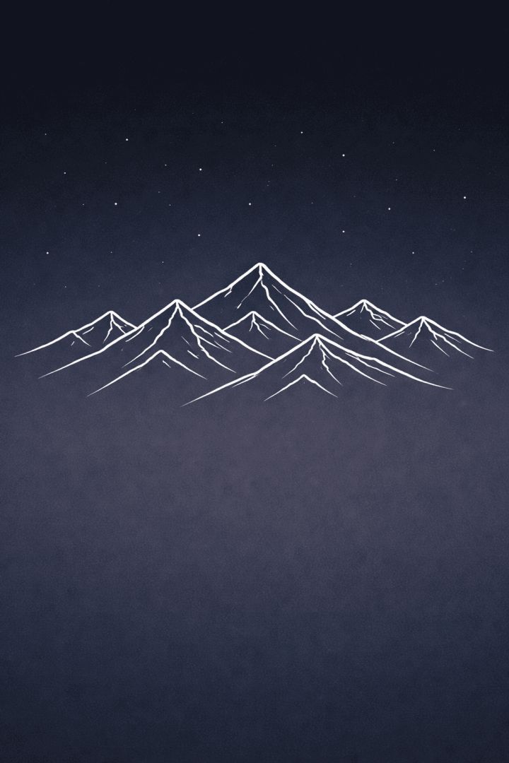 Minimalist mountain range at night wallpaper