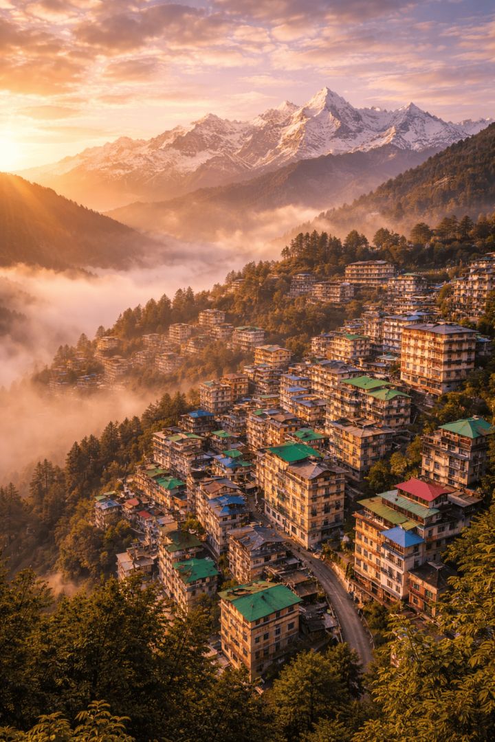 Misty morning in the Valley of Flowers wallpaper