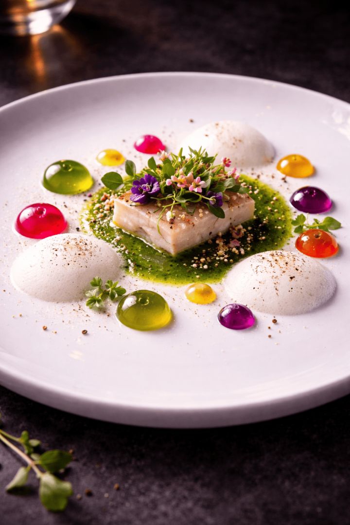 Molecular gastronomy on a plate food wallpaper
