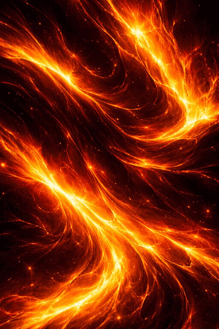 Molten lava swirling in fiery patterns wallpaper