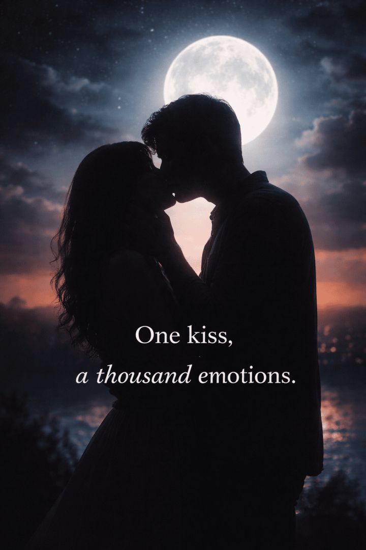 Moonlit kiss under the stars wallpaper