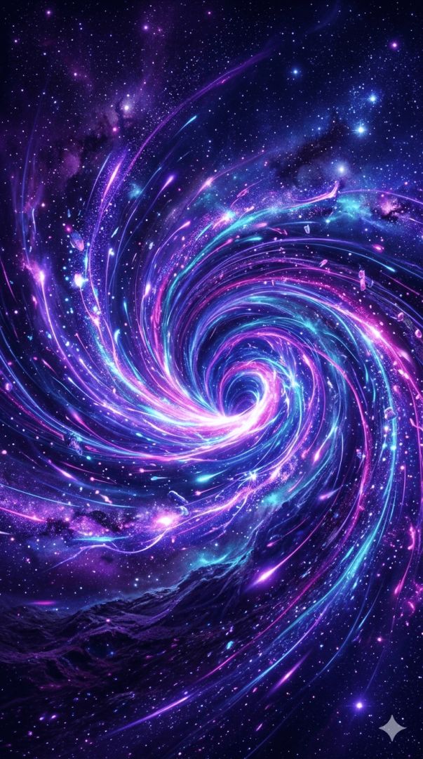 Neon Galaxy Spiral Space Wallpaper 4K HD for Mobile wallpaper