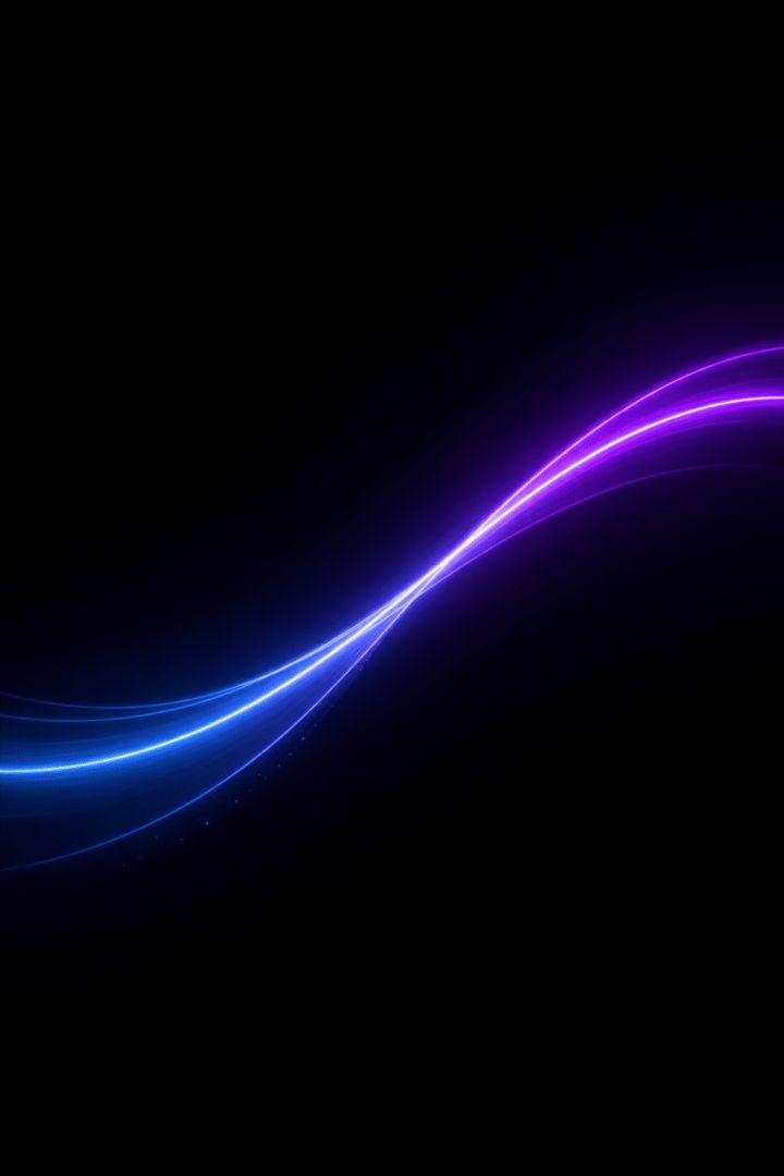 Neon light wave on black background abstract wallpaper