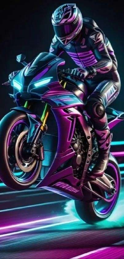 Neon Rider X bike wallpaper