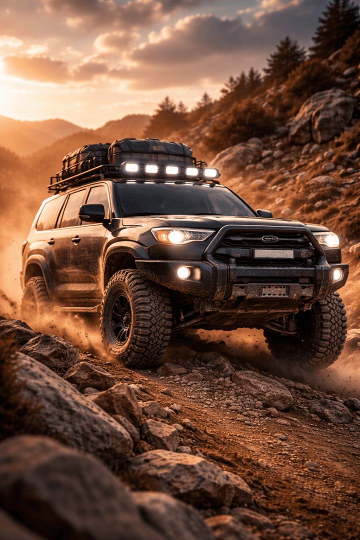 Off-road adventure at sunset wallpaper