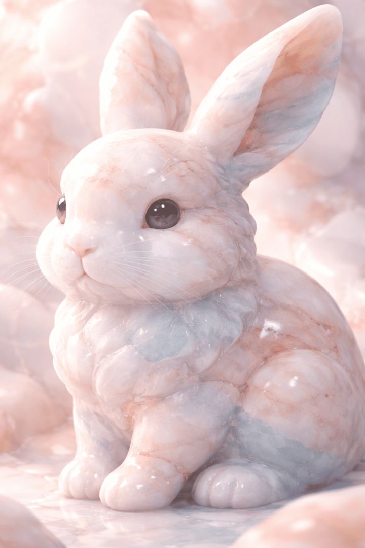 Pastel marble bunny in soft light easter wallpaper wallpaper