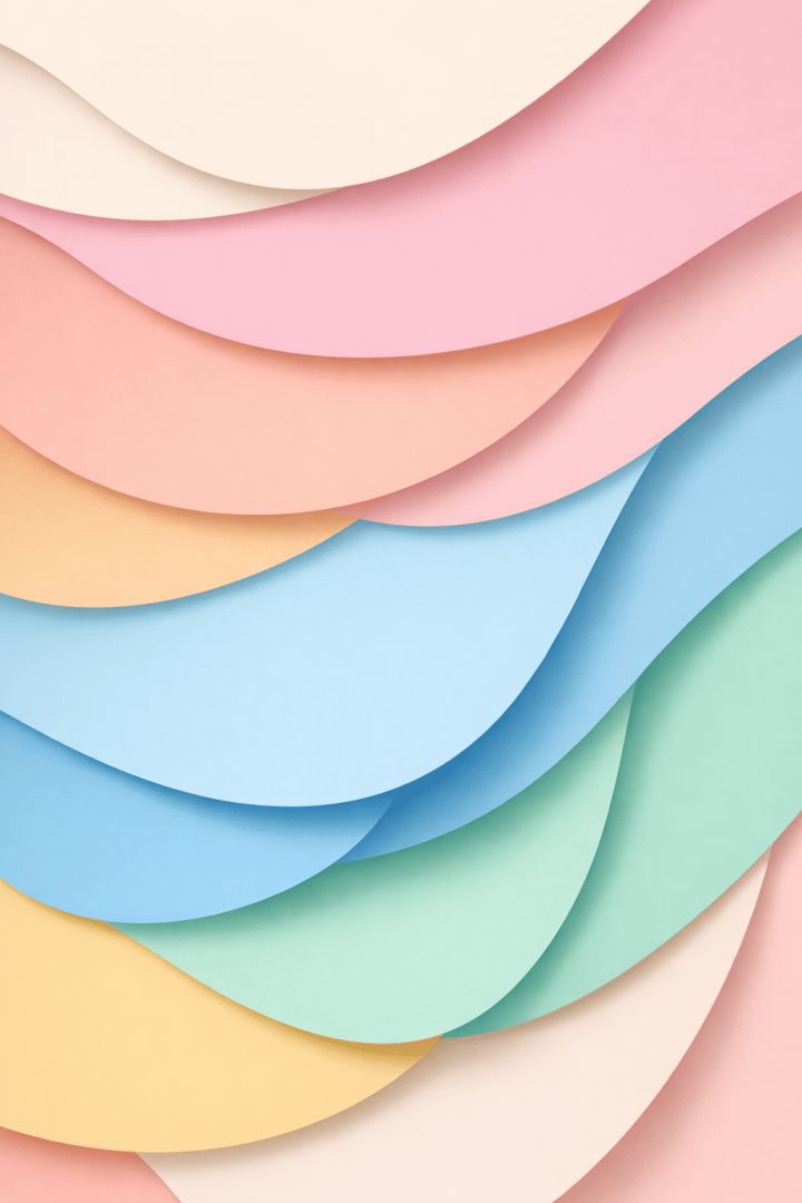 Pastel paper cut layers wallpaper