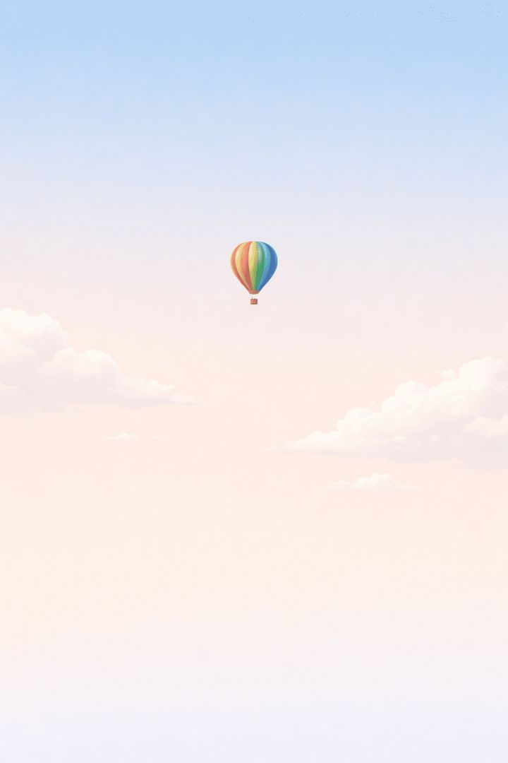 Pastel skies and colorful balloon wallpaper