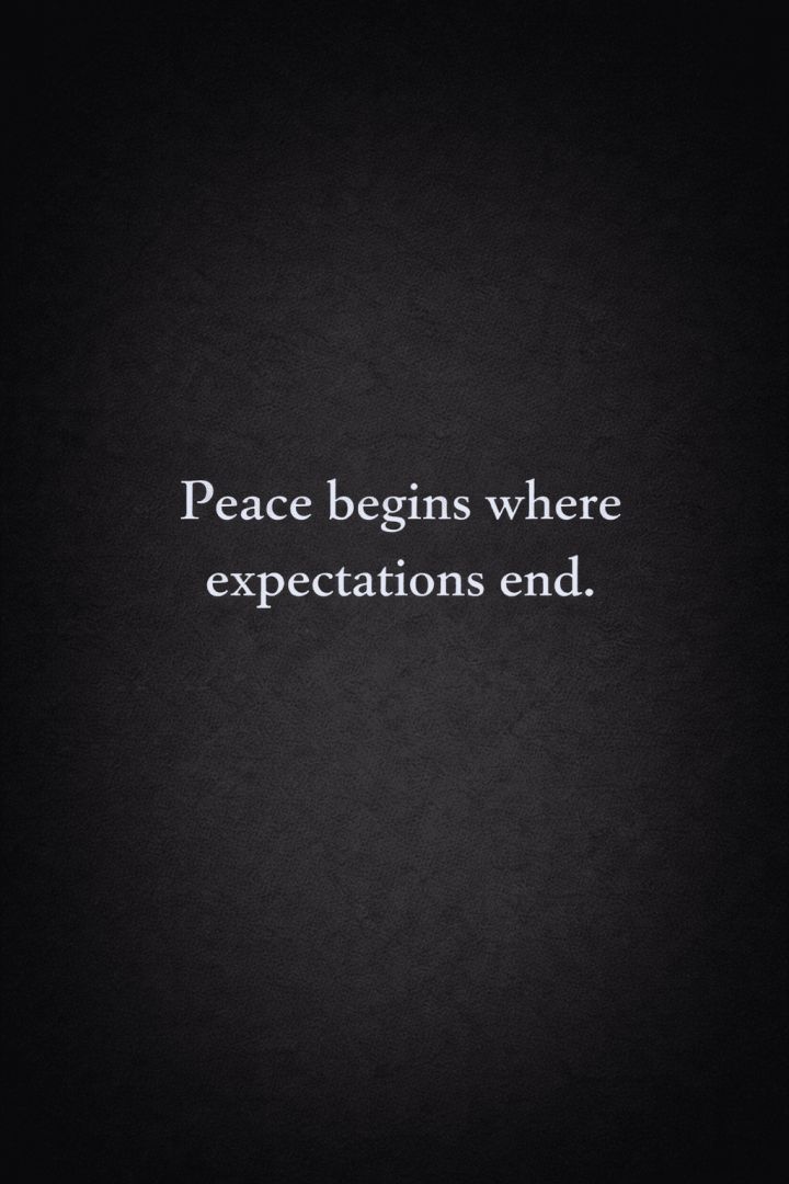 Peace begins where expectations end wallpaper