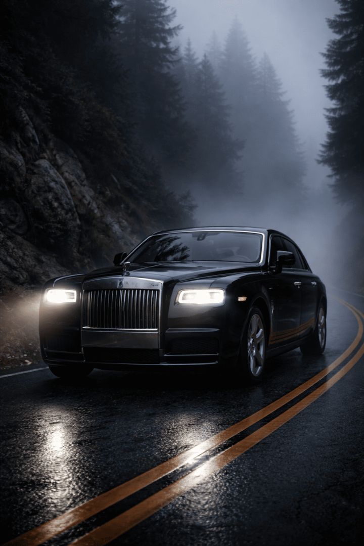 Phantom in the foggy twilight car wallpaper