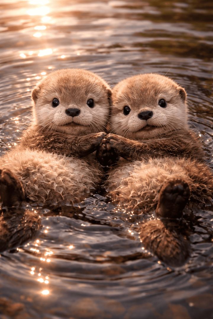 Puppy and kitten play in the stream wallpaper