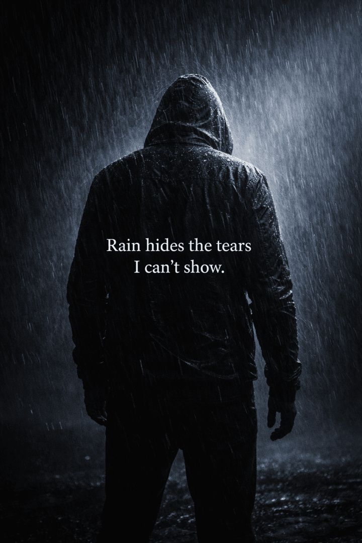 Rain-soaked solitude at night wallpaper