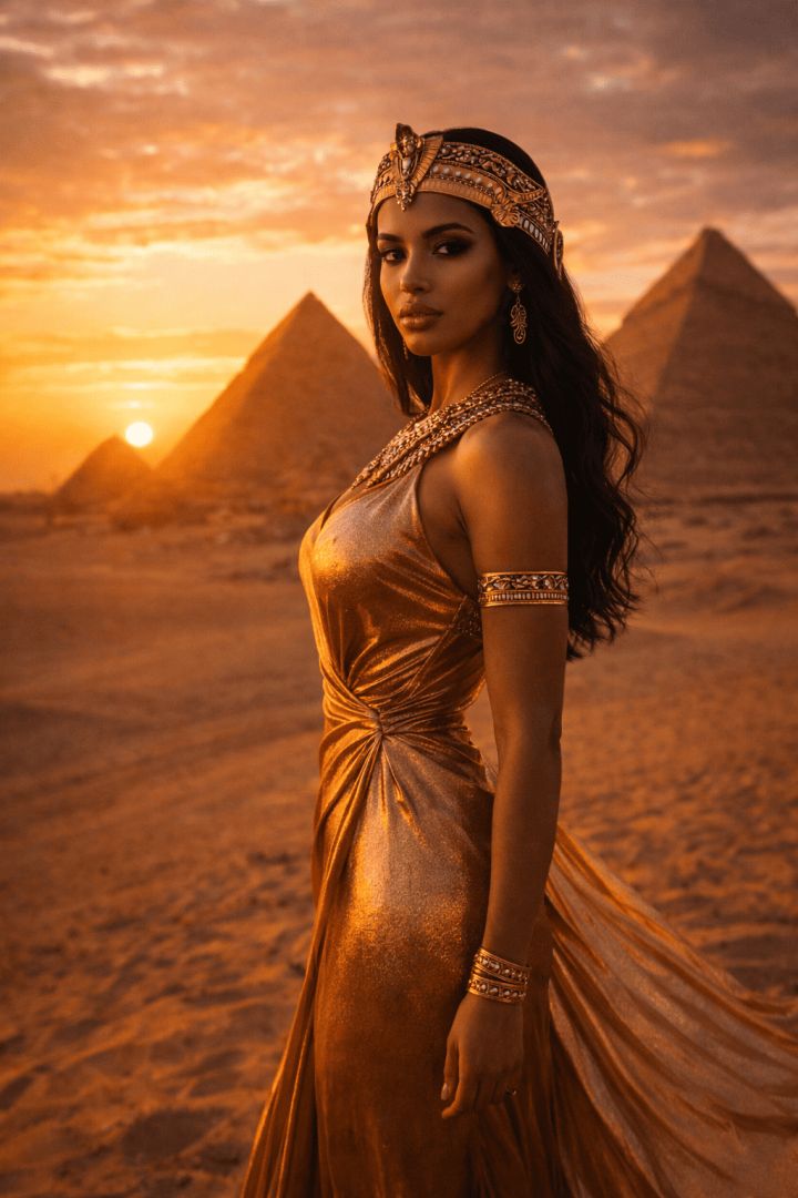 Regal elegance at the Giza Pyramids actor wallpaper