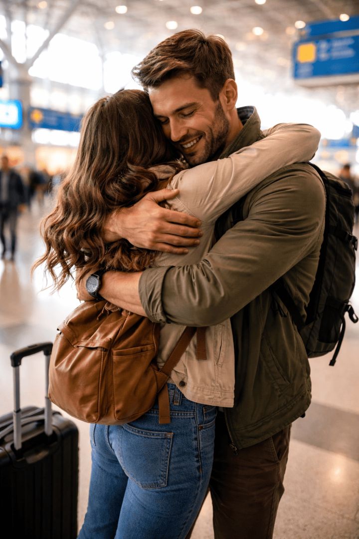 Reunion at the airport terminal adventure wallpaper