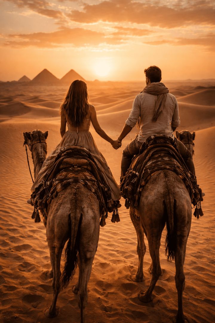 Riding into the golden sunset wallpaper