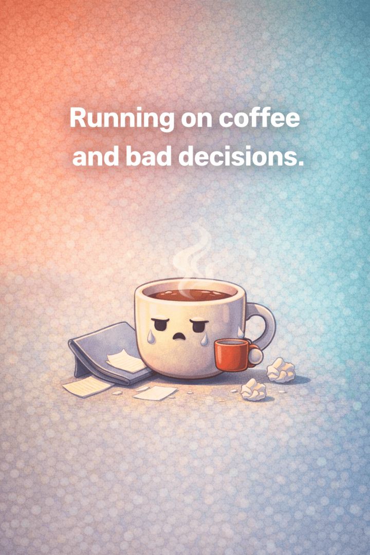 Running on coffee and bad decisions wallpaper
