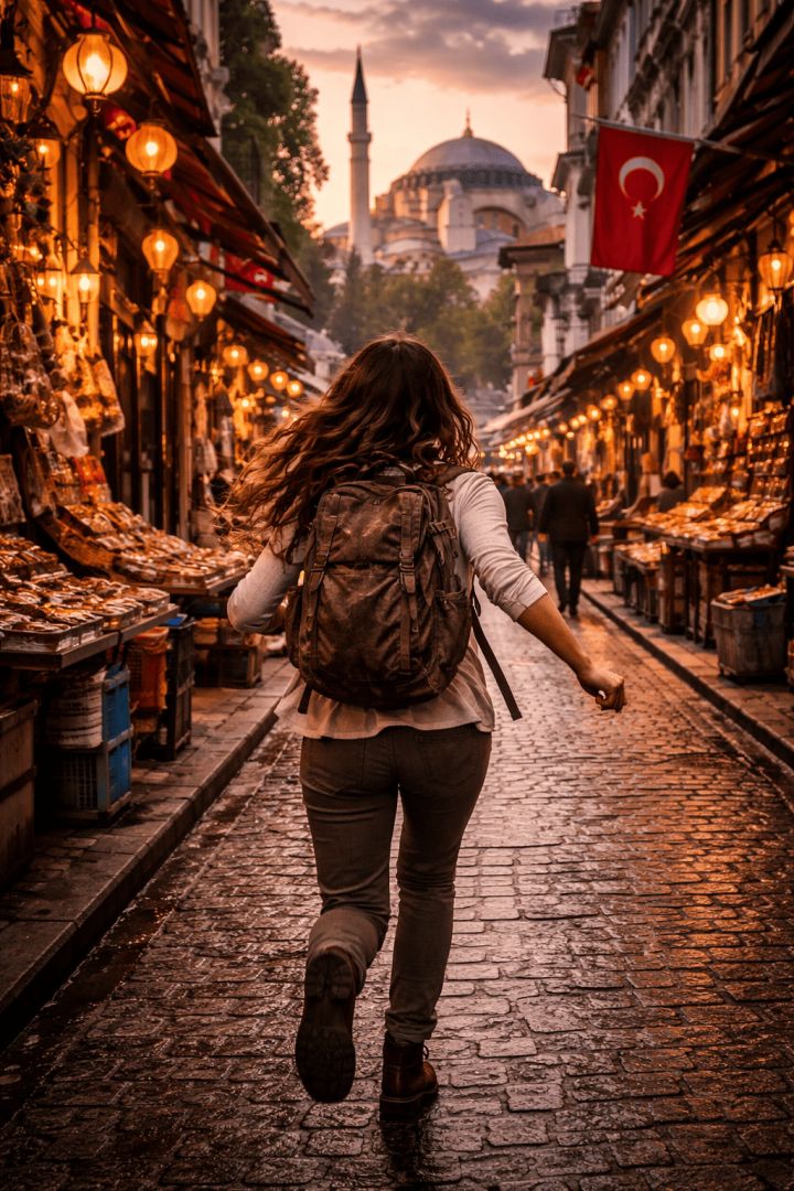 Running towards history in Istanbul wallpaper