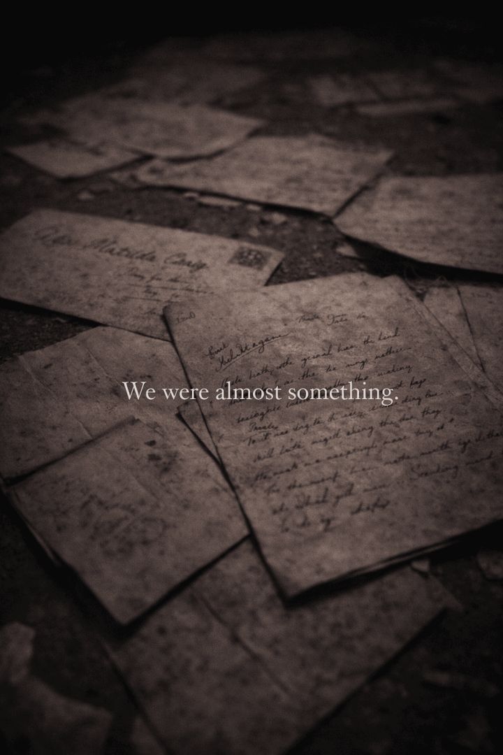 Scattered letters of lost love wallpaper