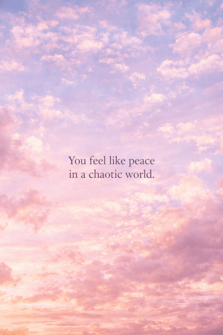 Serene pastel sky at sunset wallpaper