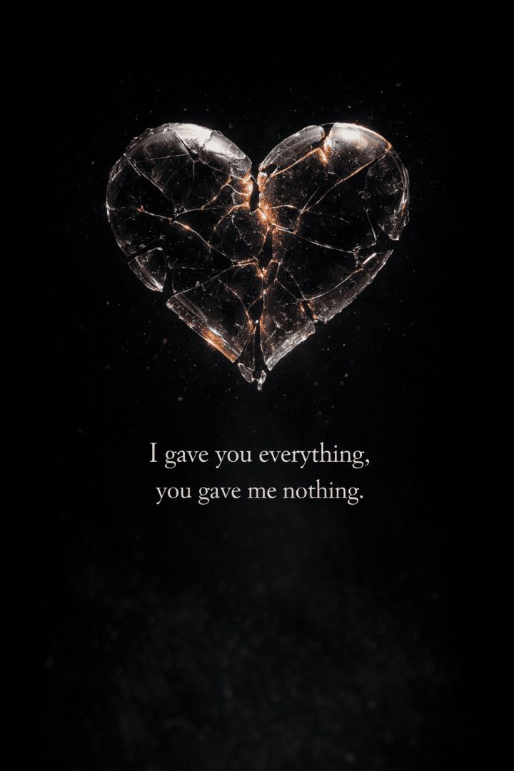 Shattered heart with glowing cracks wallpaper