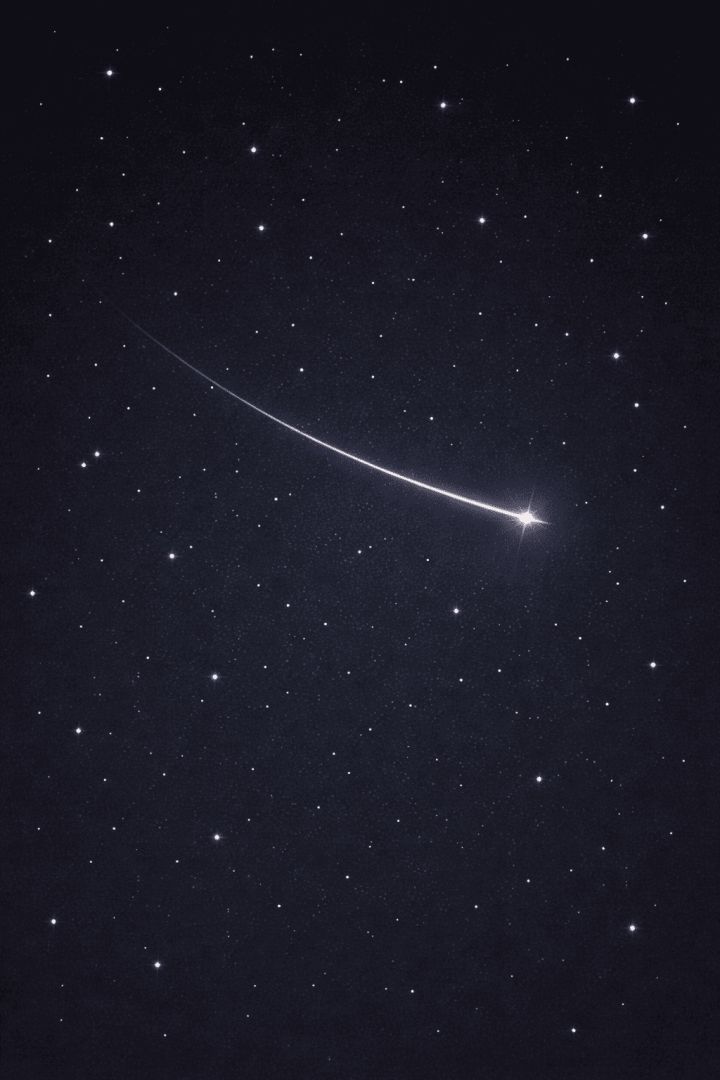 Shooting star over a starry night wallpaper