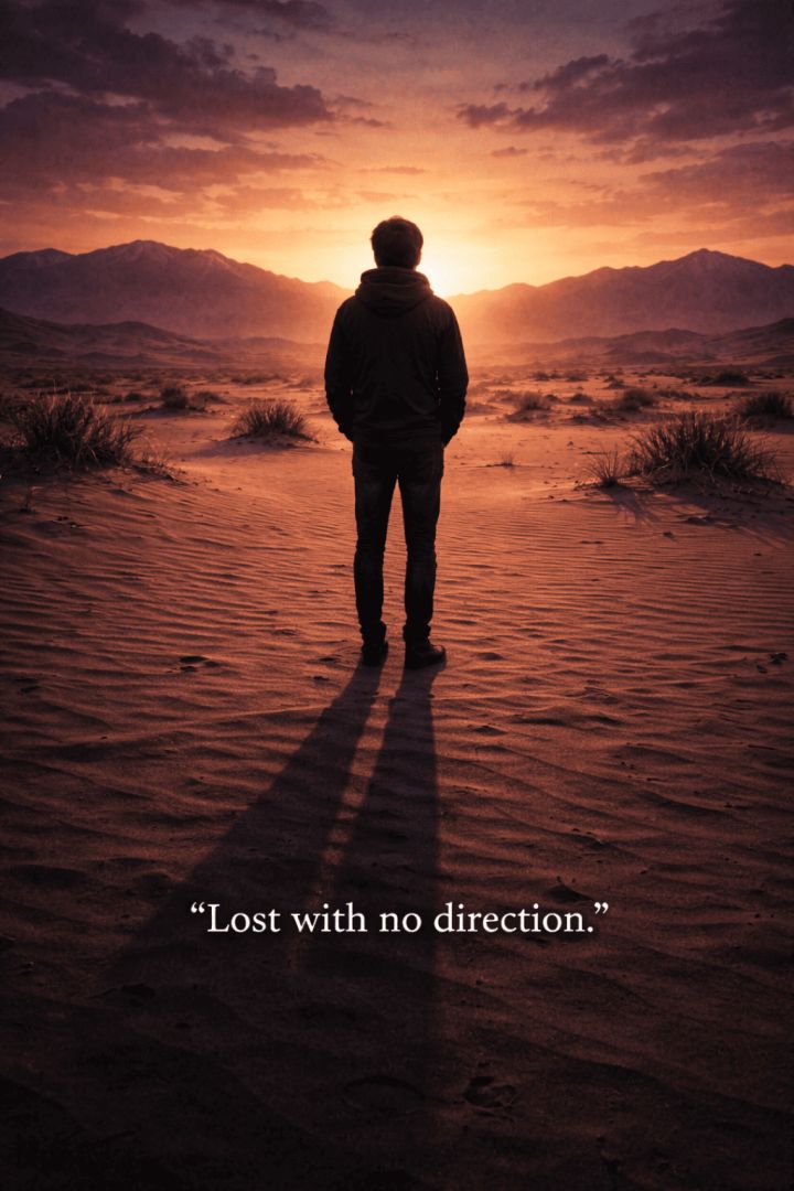Solitude in the desert sunset sad wallpaper