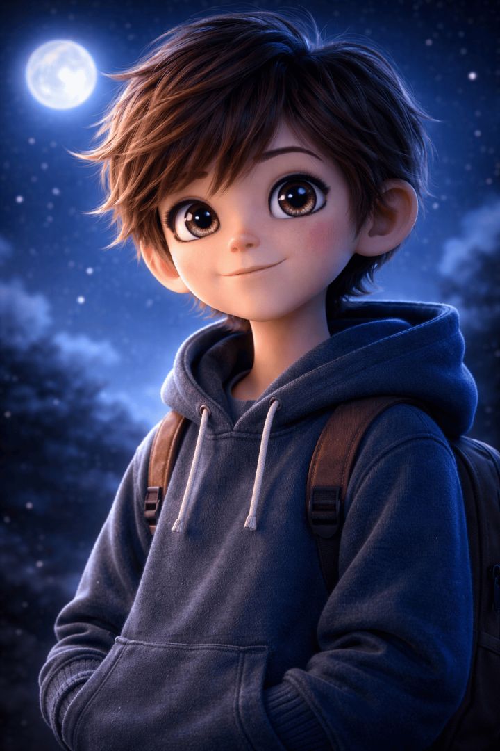 Starry night smile wallpaper