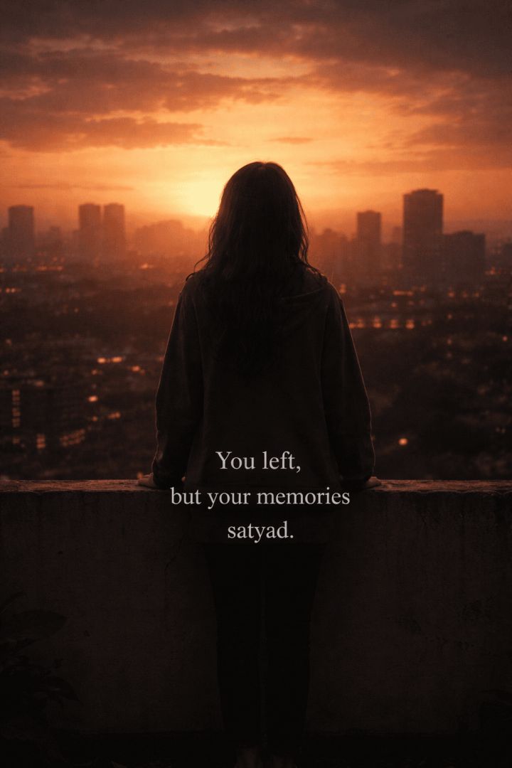 Sunset solitude on the rooftop wallpaper