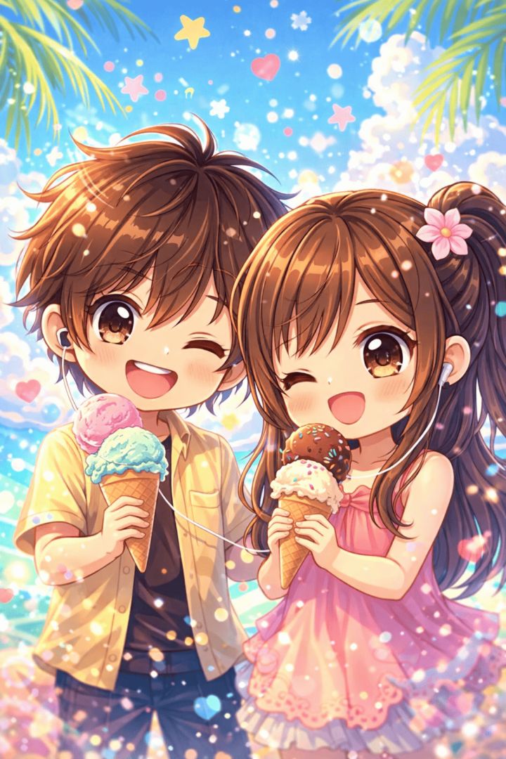 Sweet summer ice cream delight wallpaper