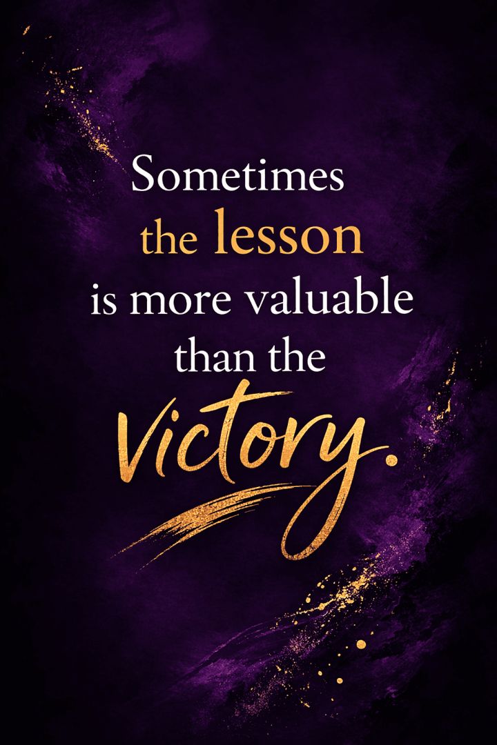 The lesson is more valuable than victory wallpaper