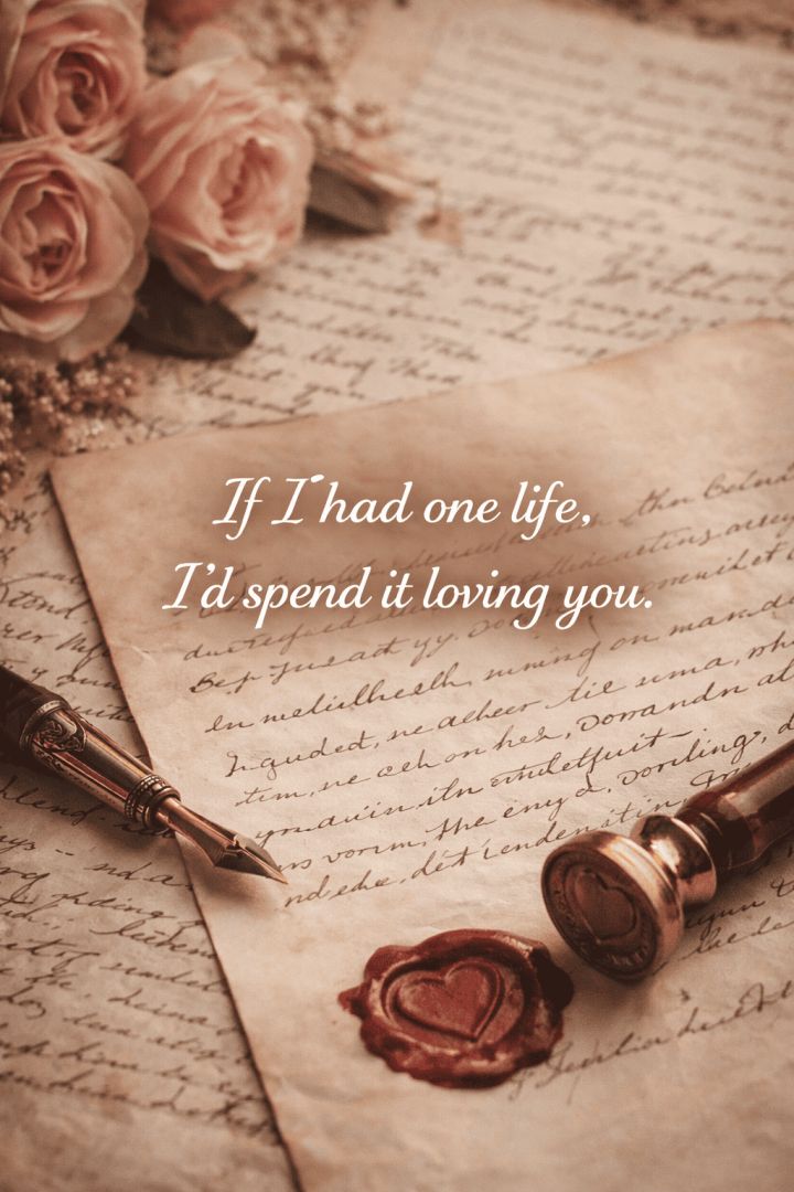 Vintage love letter with fountain pen wallpaper