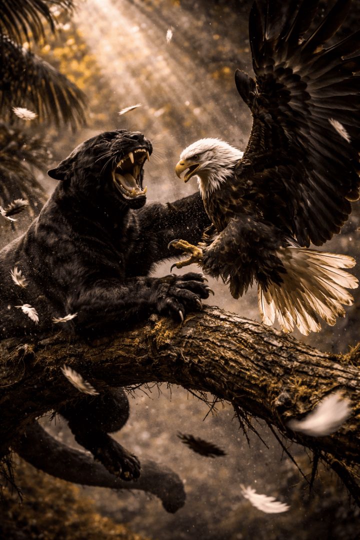 Wild battle in the golden light wild wallpaper